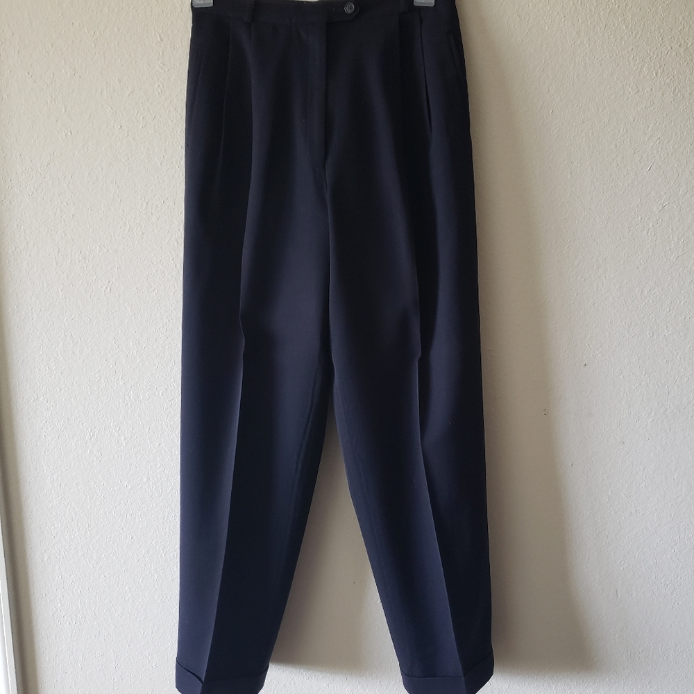 Austin Reed Navy Blue Straight Leg Dress Pants